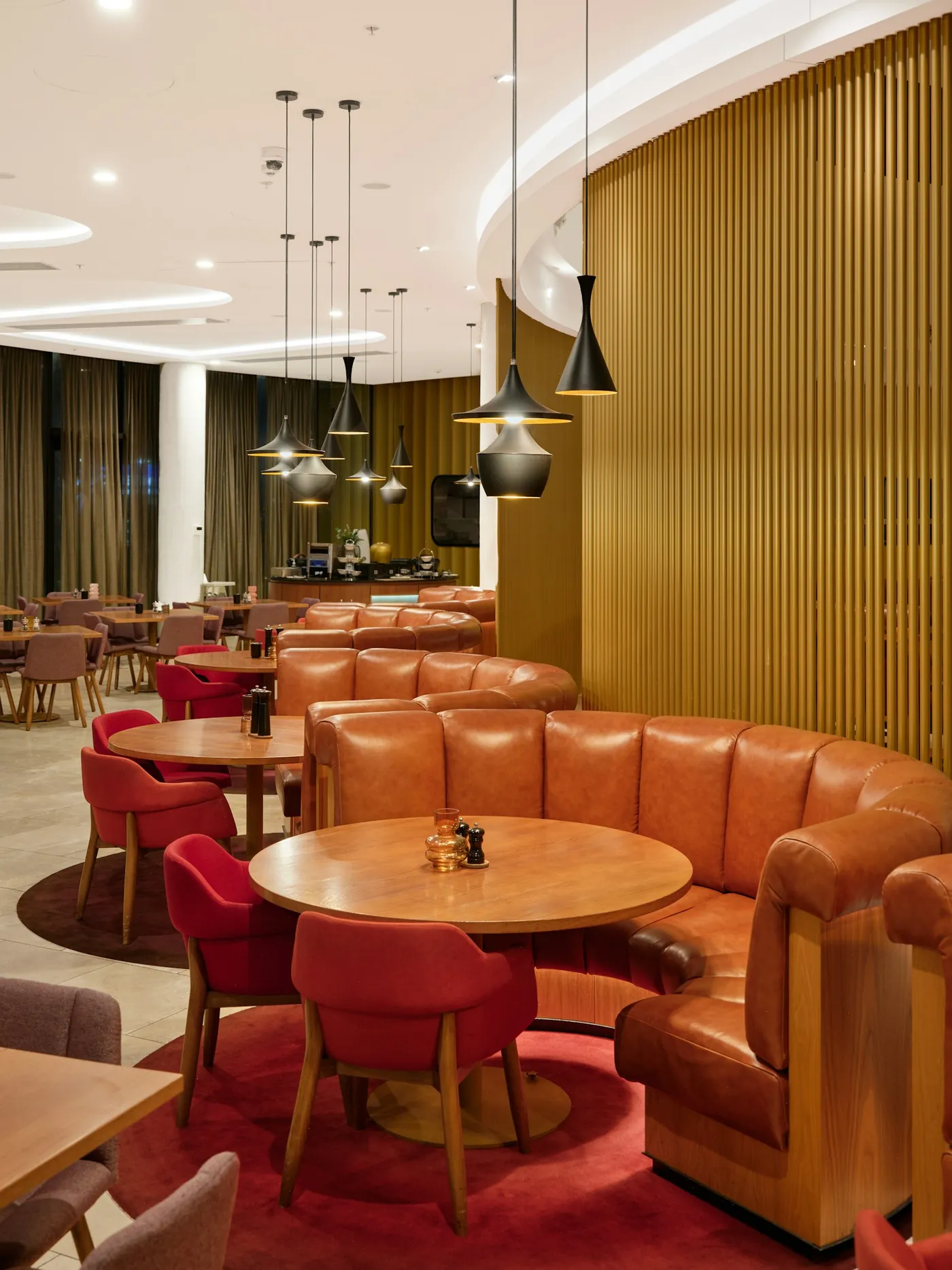 Bancos tipo booth tapizados para restaurante